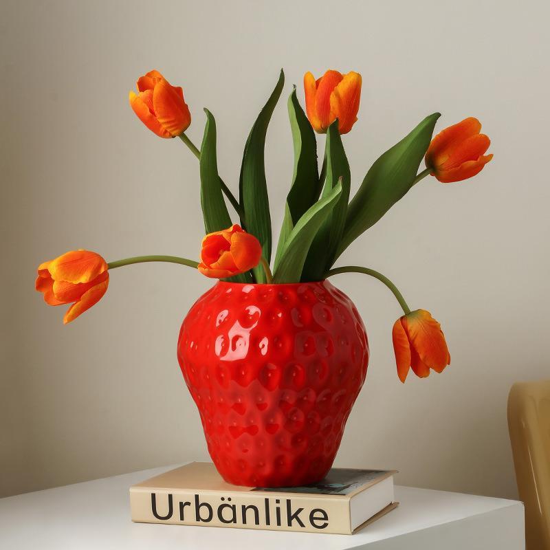 Dried Strawberry Vase