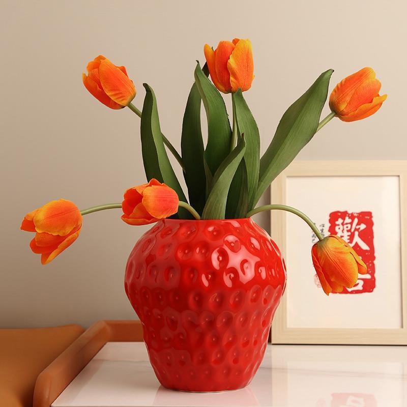 Dried Strawberry Vase