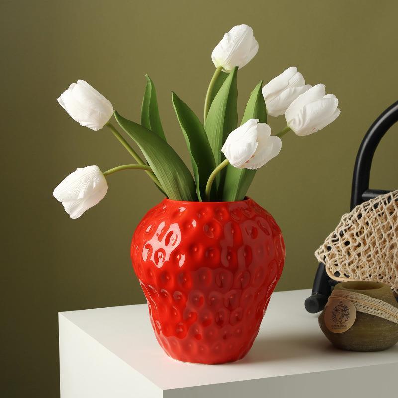 Dried Strawberry Vase