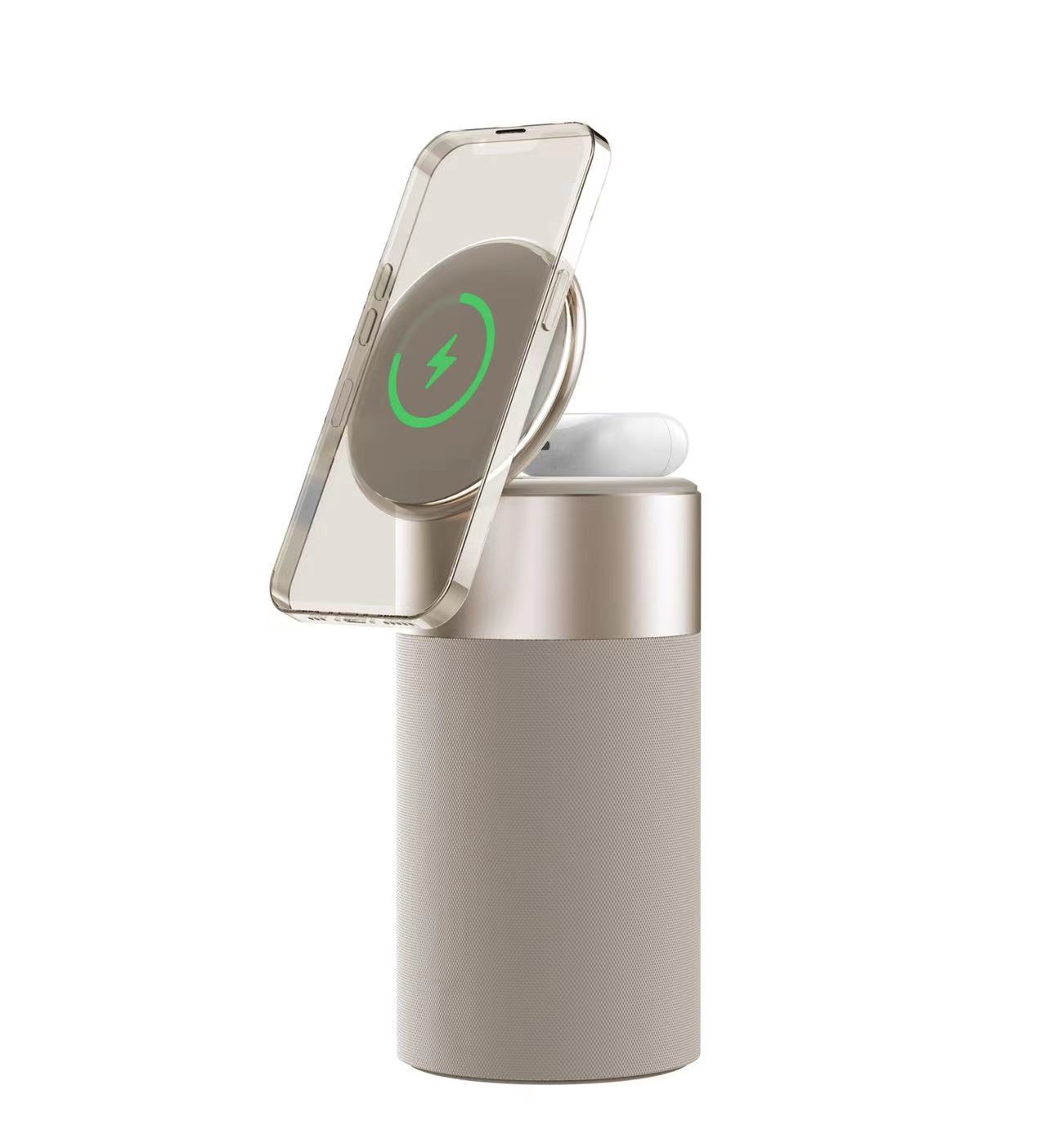 3-in-1 Multi-Function Charger Speaker With Touch Lamp