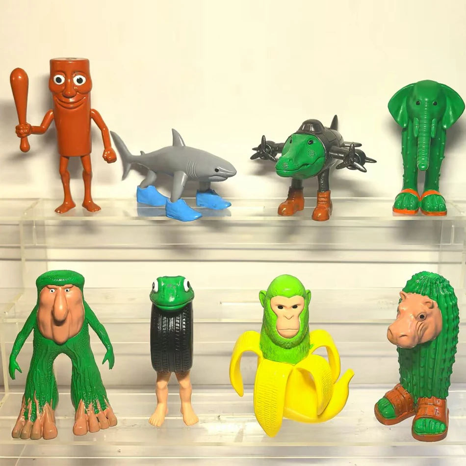 Italian Brainrot Tung Sahur Figure Toy Tralalero Tralala Figures Bombardino Crocodilo Shimpanzini Bananini