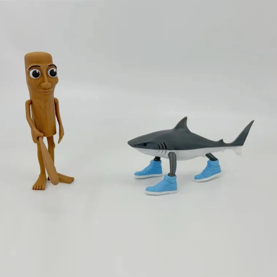 Italian Brainrot Tung Sahur Figure Toy Tralalero Tralala Figures Bombardino Crocodilo Shimpanzini Bananini