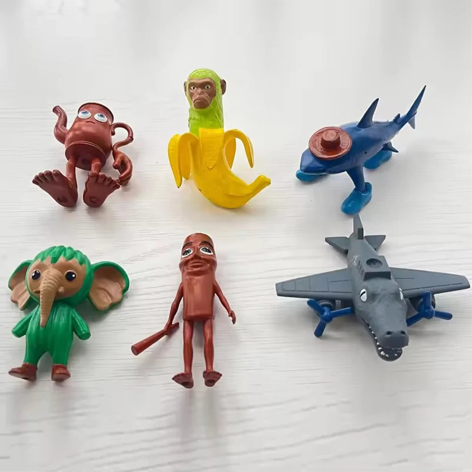 Italian Brainrot Tung Sahur Figure Toy Tralalero Tralala Figures Bombardino Crocodilo Shimpanzini Bananini