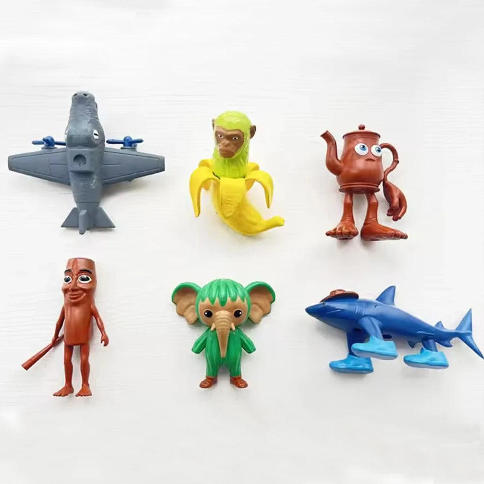 Italian Brainrot Tung Sahur Figure Toy Tralalero Tralala Figures Bombardino Crocodilo Shimpanzini Bananini