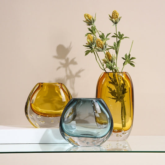 Luxury Colored Glaze Glass Vase